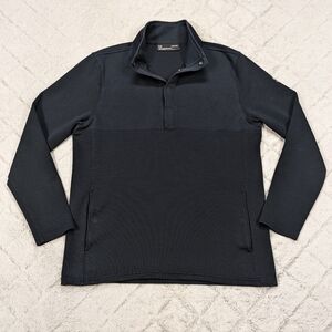 Under Armour Sweatshirt Men's L Black ¼ Snap Pullover Performance Fleece Pockets